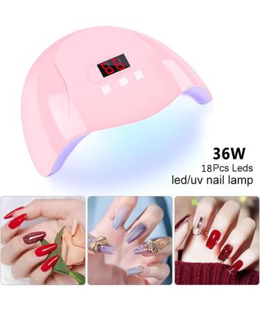 54W UV LED Nail Lamp with Automatic Sensor, 18 LEDs, 3 Timers - Nail Polish Dryer for Gel Polish Curing - Buy Online on GoSupps.com