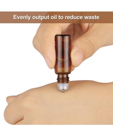 Amber Glass Roll Bottles 5ml - 35 Pack with Stainless Steel Roller Balls & Black Lids - Ideal for Essential Oils Aromatherapy Perfumes & Lip Balm - Buy Online on GoSupps.com