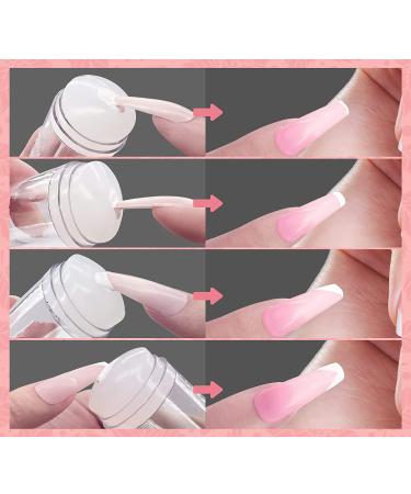 6 Pcs French Tip Silicone Nail Art Stamper Kit with Scrapers - DIY Nail Stamping Tools for Women - Perfect Christmas Gift - Buy Online on GoSupps.com