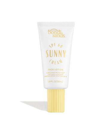 Bondi Sands Sunny Cream SPF 60 Face Lotion, Hydrating + Nourishing Broad Spectrum Daily Sunscreen, Dermatologist-Approved, Oil-Free, 1.69 Fl Oz
