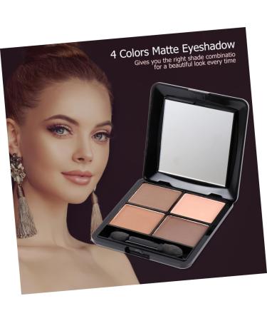 NOLITOY 2pcs 4 Elegant Shadow Colors Makeup Brown and Sponge Eye Mirror Matte with Eyeshadow 1 count (Pack of 1) As Shownx2pcs - Buy Online on GoSupps.com