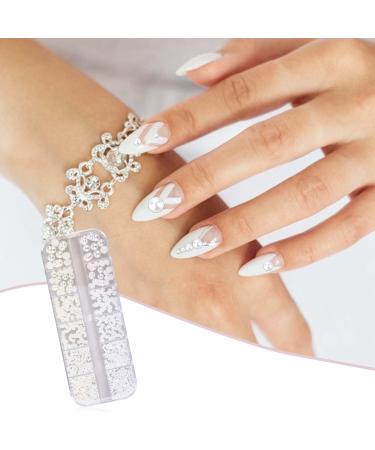 Half-Ground Pearl Nail Art Set | White & Beige Flat Back Pearl Accessories for DIY Projects & Nail Decorations - Buy Online on GoSupps.com