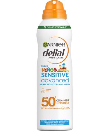 GARNIER DELIAL Children's Sensitive Advanced Anti-Sand Sunscreen Spray for Clear Sensitive Skin High Protection IP50+ 150 ml