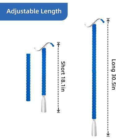 Metal Shoe Horn & Dressing Stick - Independent Living Aid for Elderly & Disabled - Sock Remover Tool - Buy Online on GoSupps.com