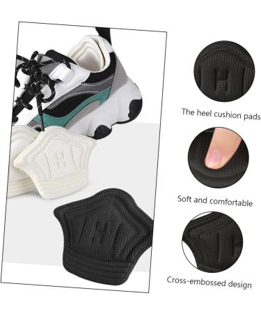 NOLITOY Comfort Shoe Inserts - 2 Pairs for Men & Women | Track Shoes & Gym Sneakers Heel Pads | Sponge Protection - Black 11.5x8cm - Buy Online on GoSupps.com