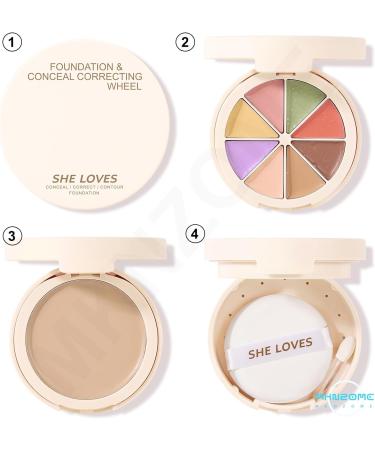 MKNZOME Professional 8-Color Cream Contour Palette & Brush Set | Full Coverage Concealer Palette for Women Girls | Contouring Face Makeup Gift - Buy Online on GoSupps.com