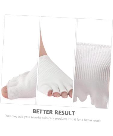 Ipetboom 2 Pairs Five Toe Half Socks Toe Spacers for Feet Heel Sleeves Toe Socks Toeless Socks Pedicure Sock Half Foot Socks Toe Spacer Socks Gelt Cosmetic Latex Silk White Fish Mouth Socks - Buy Online on GoSupps.com