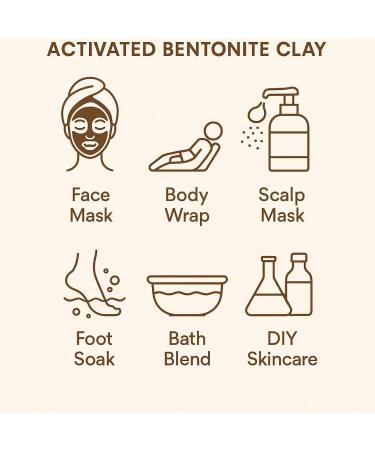 KAPTAN LDA 100 natural activated bentonite clay powder 100 g 95 Montmorillonite Natural Mineral Clay for Acne Oily Skin and DIY Skin Care Rich in silica Cosmetic quality - Buy Online on GoSupps.com