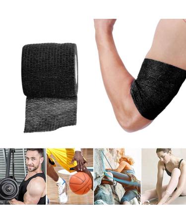 Yeory Flexible Cohesive Bandage - Self-Adhesive Waterproof Wound Dressing (5pcs) - 4.5m x 5cm - Black - Buy Online on GoSupps.com