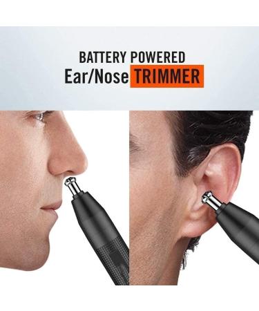 KouRy Portable Nose Hair Trimmer - Professional Painless Ear & Nose Clippers for Men & Women | Waterproof Stainless Steel Dual Edge Blades Battery-Operated - Buy Online on GoSupps.com