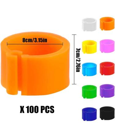 100 Bird Identification Rings - Pigeon Footrings Parrot Leg Bands & Poultry Marking Tape - 8mm Clamping Rings for Chickens Quail & More - Buy Online on GoSupps.com