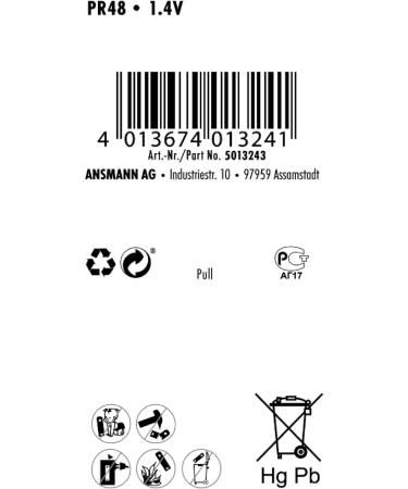 ANSMANN Hearing Aid Battery Size 13 Zinc-Air 1.4V - 6 Pack | Long-lasting Power for Hearing Aids - Buy Online on GoSupps.com