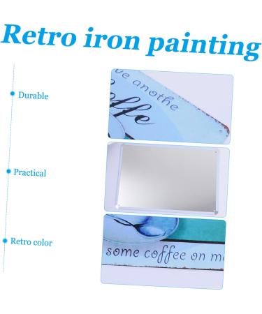 EXCEART Sheet Coffee tin Painting Vintage Posters Cocktail Poster Coffee bar Decorations Coffee Wall Poster Tin Sign Wall Metal Coffee Posters Hanging Painting Metal Sign Cafe Wall Decor - Buy Online on GoSupps.com