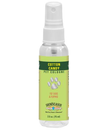 Showseason Cotton Candy Pet Cologne 2.5 oz For Dogs | Travel Size | Long-Lasting Odor Eliminator | Cruelty-Free | Paraben-Free | Made in The USA