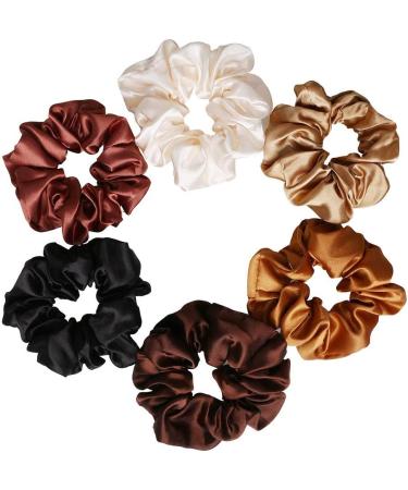nuoshen 12 Pieces Scrunchies Elastic Satin Scrunchy Silk Scrunchies for Women Girls Hair Accessories 12 count (Pack of 1) - Buy Online on GoSupps.com