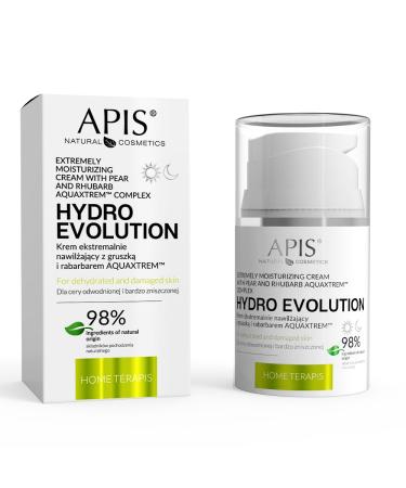 Apis Natural Cosmetics APIS HOME TERAPIS HYDRO EVOLUTION Extremely moisturizing cream with pear rhubarb complex Aquaxtreme - Extreme and long-lasting hydration - 50 ml