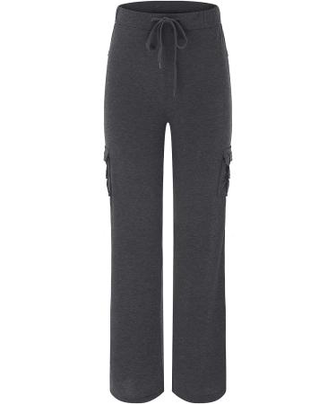 MALAIDOG Women's High Waisted Bootcut Cargo Yoga Pants with Pockets - Dark Gray, Large - Buy Online on GoSupps.com