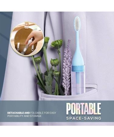 3-in-1 Travel Toothbrush Set with Extra Soft Bristles & Refillable Toothpaste Tube | Ideal for Travel Camping School & Business Trips - Blue 1 Pack - Buy Online on GoSupps.com