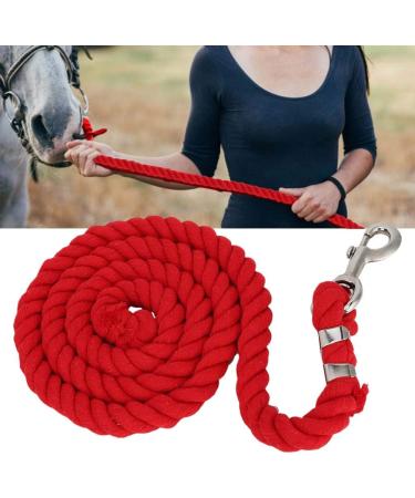 Felenny Horse Rope Leash Thickened Colorful Woven Bolt Rope Strong Durable Horse Leads Braided Cotton Rope (Red) - Buy Online on GoSupps.com