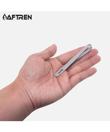 Wide Grip Slant Tweezers - German Stainless Steel - Hand-Filed Slanted Tips for Ultra-Precision - Tweezers for Eyebrows and Nose/Ear/Facial Hair - Professional Grade - Buy Online on GoSupps.com