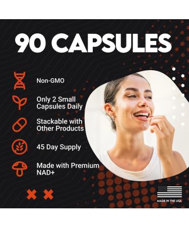 UTOYA NAD 1500+ Nicotinamide Riboside Supplements - Trans-Resveratrol Supplement Supports Cellular Energy Metabolism & Repair Vitality Healthy Aging - Vegan/Gluten Free - 90 Capsules - Buy Online on GoSupps.com