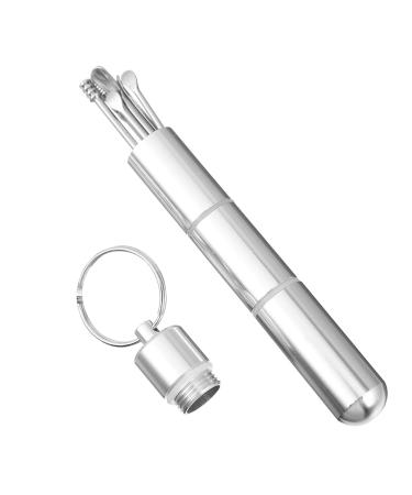 PACKOVE 1set Ear Cleaning Tools Ergonomic Ear Wax Picks for Safe and Convenient Use Portable Silver