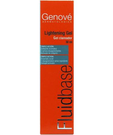 GENOA LABORATORY Fluidbase Depigmenting gel facial cream for spots on the face sun protection vitamins A C and D moisturizing and producing collagen 30 ml - Buy Online on GoSupps.com