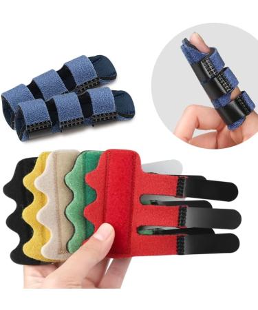 Offtrte Finger Splint 6 PCS 2023 Upgraded 3 Straps Trigger Finger Brace Support for Arthritis Broken Finger Protection Pain Relief Straighten (Multicolor(6 Pcs)) - Buy Online on GoSupps.com