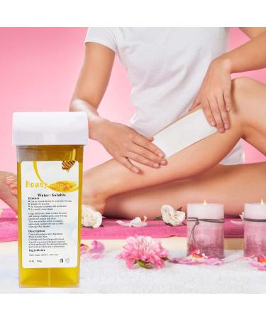 2 Honey Wax Cartridges & 100 Paper Strips | Gentle Hair Removal & Depilation | Soft Warm Wax Rollers - 100 ml - Buy Online on GoSupps.com