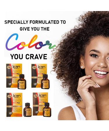 Ikan Permanent Hair Dye Powder - No Ammonia No Peroxide (1.0 Jet Black) - Pack of 6 for International Shipping - Buy Online on GoSupps.com