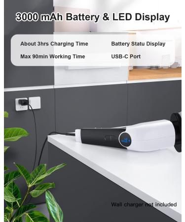 Leebein 2023 Electric Spin Scrubber: Cordless Cleaning Brush with 8 Brush Heads & Extension Handle - White - Buy Online on GoSupps.com