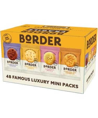 Border Biscuits 48 Packs Mini Multipacks Biscuits Box 4 Flavour Variety Luxury Biscuits 2 per pack Individually Wrapped Biscuits Bulk Biscuits and Cookies with Thank You Sticker - Buy Online on GoSupps.com