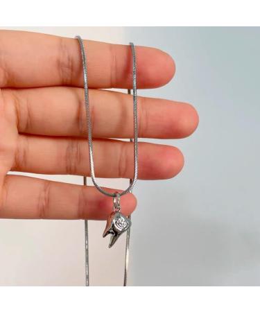 Oralgo Unique Tooth Snake Bone Necklace - Vintage Keybeat Chain | Punk Style Jewelry for Street Style Enthusiasts - Buy Online on GoSupps.com