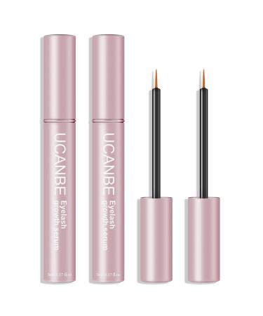 UCANBE 2Pcs Lash Serum(10ml) Eyelash Serum for Longer Thicker Eyelashes and Eyebrows Eyelash Growth Serum Lash Enhancing Serum to Grow Fuller Healthier Stronger Eye Lashes & Brows