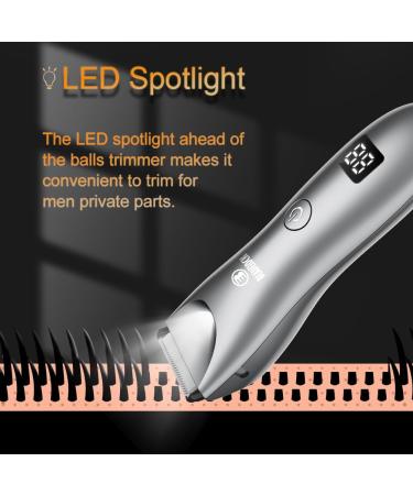 Favrison Body Hair Trimmer for Men - Waterproof Electric Clippers with Ceramic Blade LCD Display & Grooming Kit - Buy Online on GoSupps.com