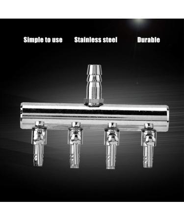 Watris Veiyi Stainless Steel Air Distributor for Aquariums - 2/4/6 Way Adjustable Air Control Valve 8mm Input 4mm Output - Ideal Air Pump Divider - Buy Online on GoSupps.com