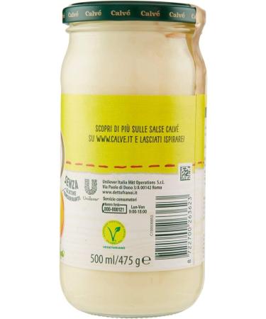 Calve Calv Classic Mayonnaise Mayonnaise Mayonnaise with Glass Sauce 500 ml - Buy Online on GoSupps.com