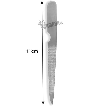 ZAMAHA UK 3 Pcs Stainless Steel Metal Nail Files - Reusable Dual Sided Nail Care for Men and Women Pedicure & Manicure Accessories Ergonomic Handle - Buy Online on GoSupps.com