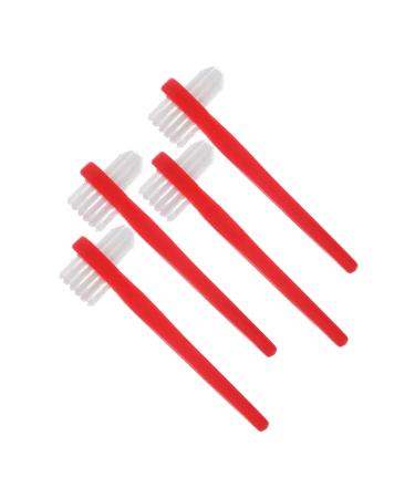 Minkissy 4 pieces wrong toothbrush prosthesis brush toothbrush cleaning tools for prosthesis toothbrush for dentistry brushes retainer brush portable prosthesis brush