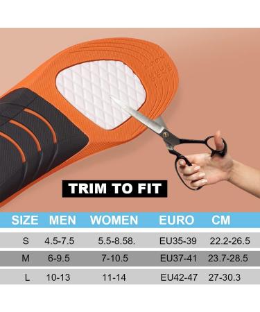 Orthopedic Insoles for Work Shoes - Medium Arch Support Gel Inserts for Men & Women | Plantar Fasciitis Relief (EU35-39) - Buy Online on GoSupps.com