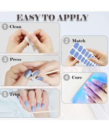 Shop Semi Cured Gel Nail Strips - 20 pcs Salon-Quality Gel Nail Wraps Long-Lasting Ice Age Design Perfect for International Shipping - Buy Online on GoSupps.com