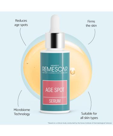 Remescar Age Spot Serum 30ml - Dark Spot Correcting Serum - Clinically Proven Age Spot Remover with Bakuchiol Tranexamic Acid and Anti-Melanogenic Sugars - Hyperpigmentation Cream - Buy Online on GoSupps.com