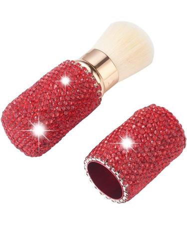 XhuangTech Bling Make Up Brush Crystal Makeup Travel Brushes Blusher Rhinestone Cover Foundation Highlight Blush Cosmetic Tools (Red) - Buy Online on GoSupps.com