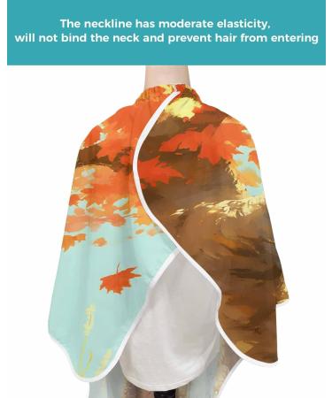 Fall Maple Tree Barber Cape - Stylish Hair Cutting Cape for Men Women & Kids | Adjustable 55x63 Inch Autumn Design for Salons & Home Use - Buy Online on GoSupps.com