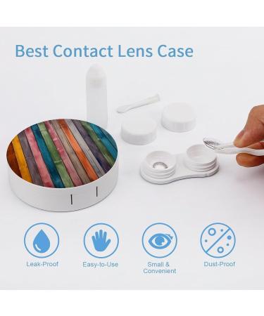 Colorful Wooden Contact Lens Case | Portable Travel Storage Box for Lens Care - Buy Online on GoSupps.com