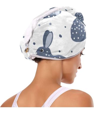 Rabbit Spot Hair Towel 2 Pack | Super Absorbent Quick Dry Hair Turbans for Women & Girls | Perfect Head Towel with Button Twisty Wrap - Buy Online on GoSupps.com
