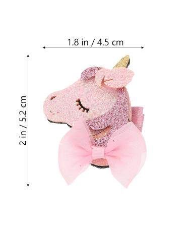 Lurrose 10Pcs Glitter Hair Clips - Rainbow Cherry Unicorn Shiny Crocodile Clips for Girls | International Shipping - Buy Online on GoSupps.com
