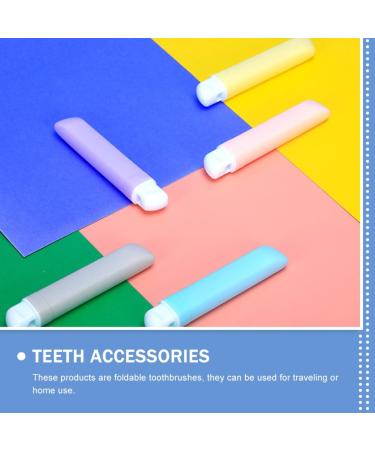 Foldable Recyclable Toothbrush Set - 5 Travel Brushes | Ortho & Hotel Cleaning Accessories - Buy Online on GoSupps.com