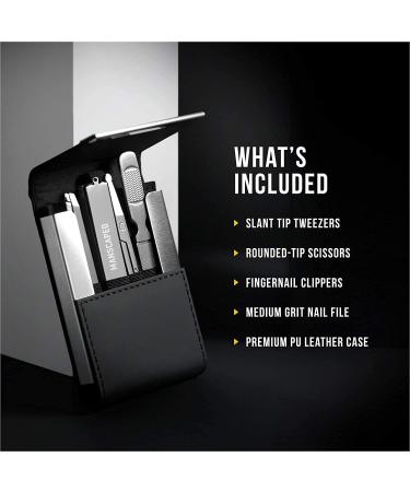 MANSCAPED Shears 2.0 Men's Nail Kit - Stainless Steel Clippers, Scissors, Tweezers, Nail File - Luxury 4-Piece Grooming Set - Buy Online on GoSupps.com