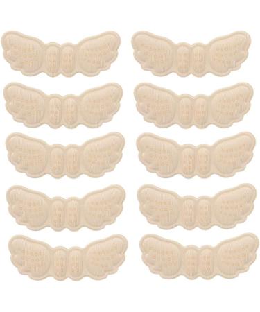 5 Pair Wing-Shaped Heel Stickers - Nonslip Anti-Wear Heel Cushions | Self-Adhesive Grips for Improved Shoe Fit & Comfort - Skin Tone Thin 3mm - Buy Online on GoSupps.com